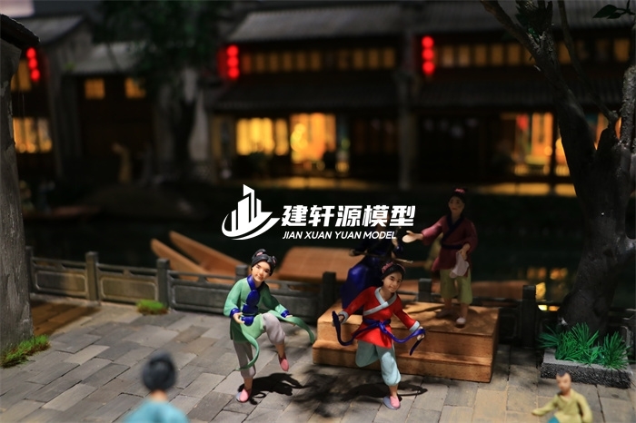 低空经济京杭大运河博物馆·北新夜市场景模型